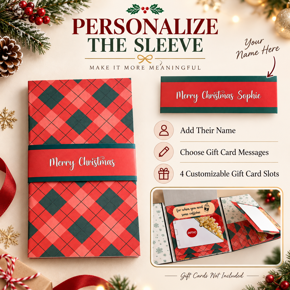 ⏰LAST DAY 50% OFF - 2026 New🎅🎁 Waterfall Christmas Gift Card Booklet 💳✨