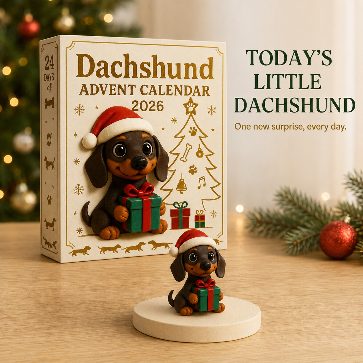【Last Hour 50% Off】🎁2026 Dachshund Advent Calendar  💕🐶