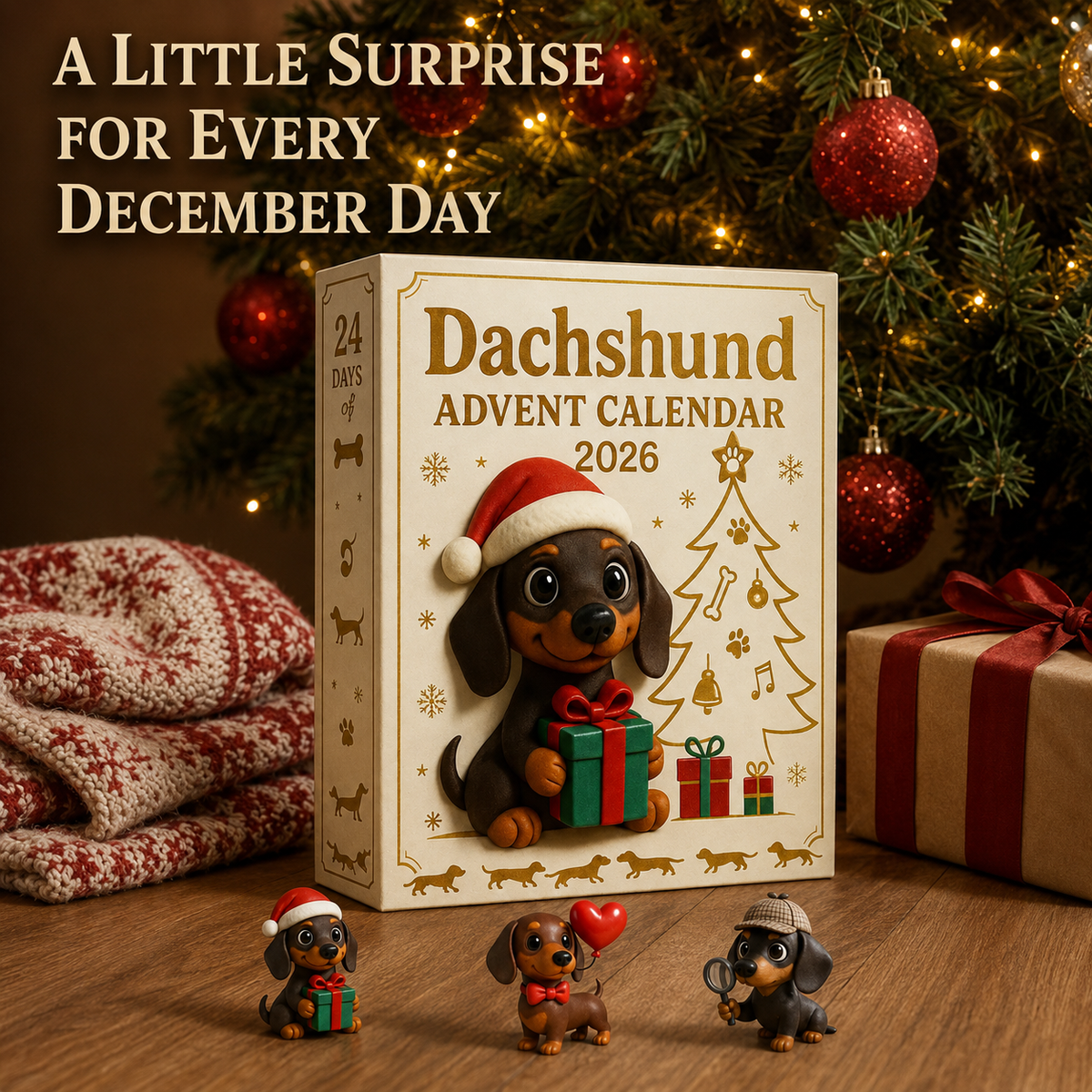【Last Hour 50% Off】🎁2026 Dachshund Advent Calendar  💕🐶